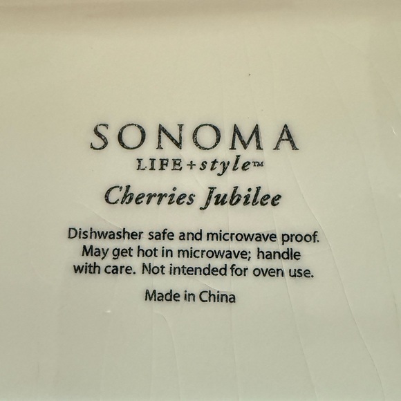 Red Cherry Ceramic Serving Trays - Picture 3 of 3